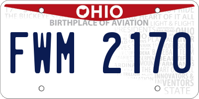 OH license plate FWM2170