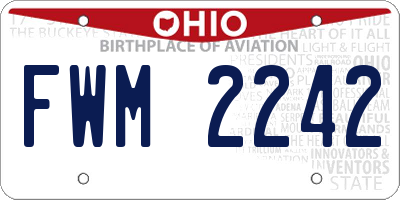 OH license plate FWM2242