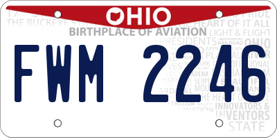 OH license plate FWM2246