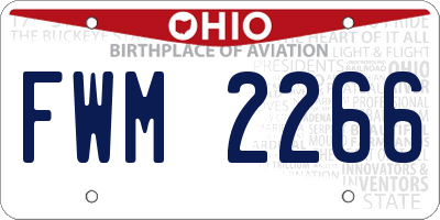 OH license plate FWM2266