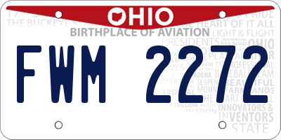 OH license plate FWM2272