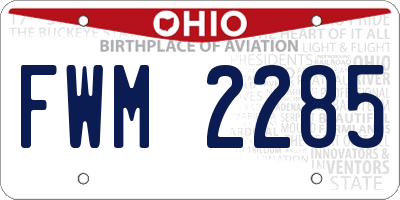 OH license plate FWM2285
