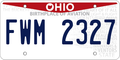 OH license plate FWM2327