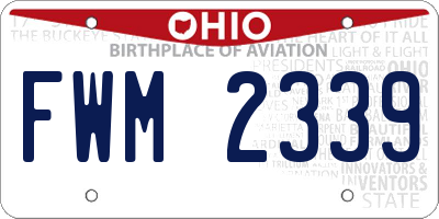 OH license plate FWM2339
