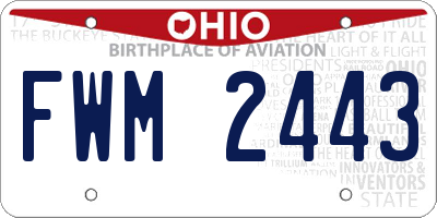OH license plate FWM2443
