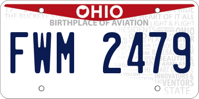 OH license plate FWM2479