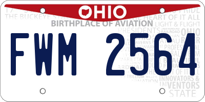OH license plate FWM2564