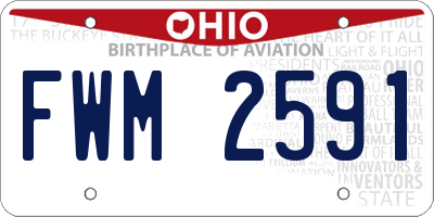 OH license plate FWM2591
