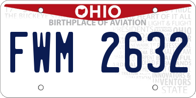 OH license plate FWM2632