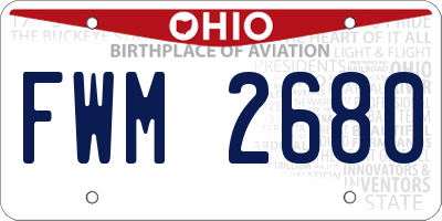 OH license plate FWM2680