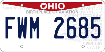 OH license plate FWM2685