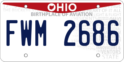 OH license plate FWM2686