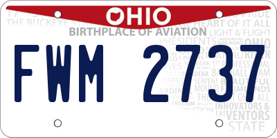 OH license plate FWM2737