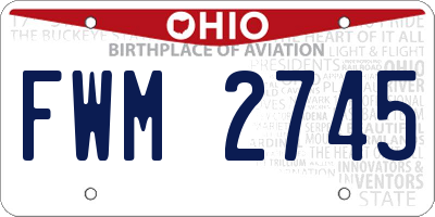 OH license plate FWM2745