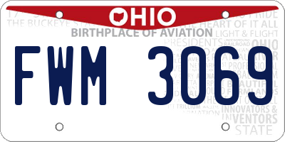 OH license plate FWM3069