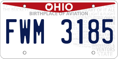 OH license plate FWM3185