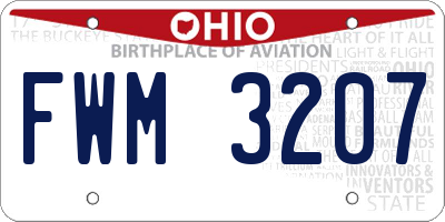 OH license plate FWM3207