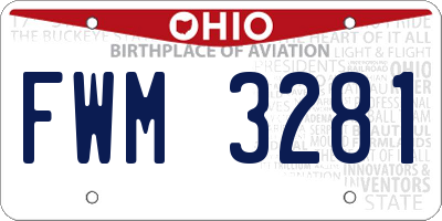 OH license plate FWM3281