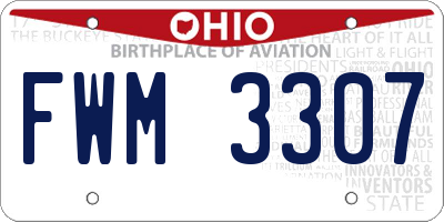 OH license plate FWM3307