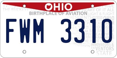 OH license plate FWM3310
