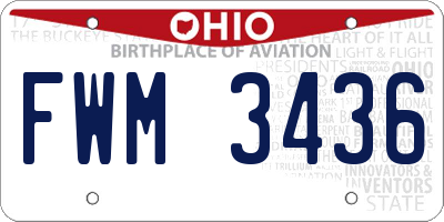 OH license plate FWM3436