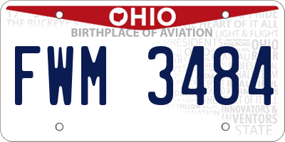OH license plate FWM3484