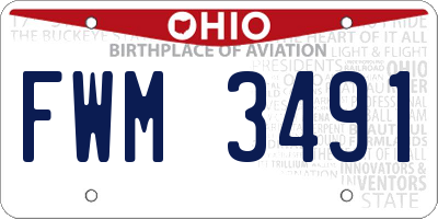 OH license plate FWM3491
