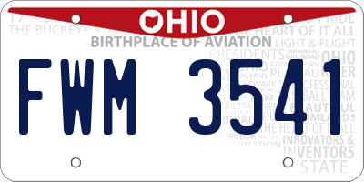 OH license plate FWM3541
