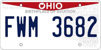 OH license plate FWM3682