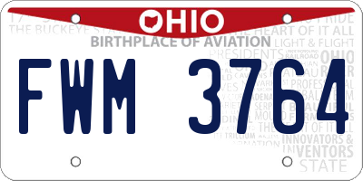 OH license plate FWM3764