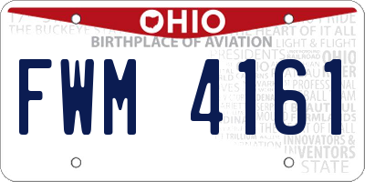 OH license plate FWM4161