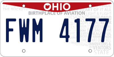 OH license plate FWM4177