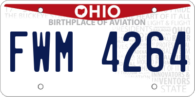 OH license plate FWM4264