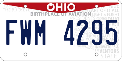 OH license plate FWM4295