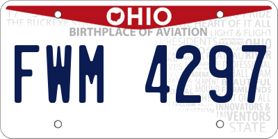 OH license plate FWM4297
