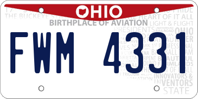 OH license plate FWM4331