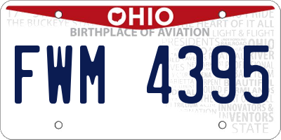 OH license plate FWM4395