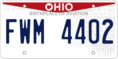 OH license plate FWM4402