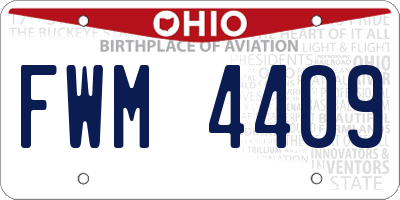 OH license plate FWM4409