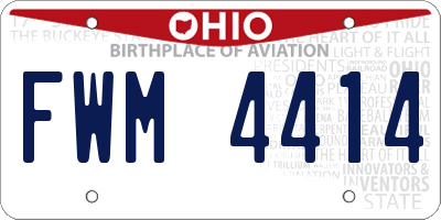 OH license plate FWM4414