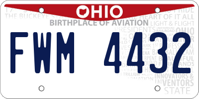 OH license plate FWM4432