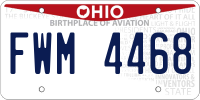 OH license plate FWM4468
