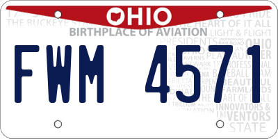 OH license plate FWM4571