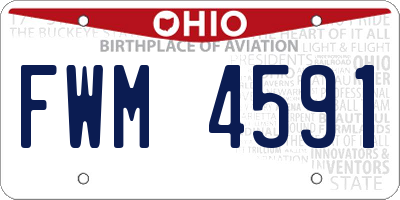 OH license plate FWM4591