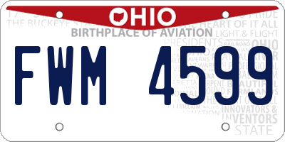 OH license plate FWM4599