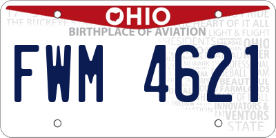 OH license plate FWM4621