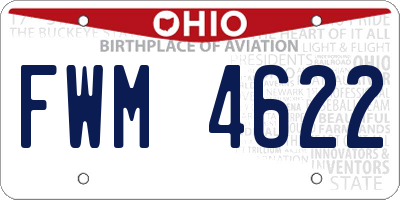 OH license plate FWM4622