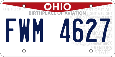 OH license plate FWM4627