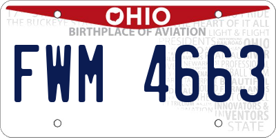 OH license plate FWM4663