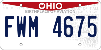 OH license plate FWM4675